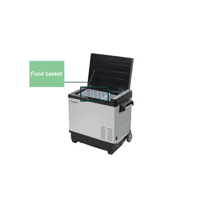 車用の冷蔵庫の冷蔵庫を車輪で動かす