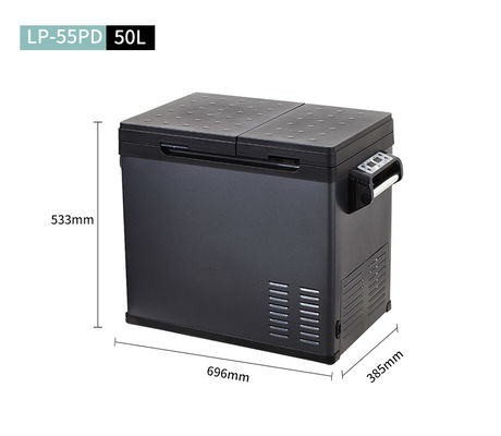 パワフル 50L 双温度制御 キャンプ用 自動車冷蔵庫 冷蔵庫 太陽光発電