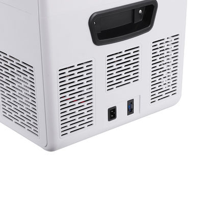 25L ポータブルカー&amp;ホーム ミニ冷蔵庫 隔熱 C5H10/C-ペンタン 白色 LEDライト