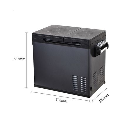 再充電式コンプレッサー キャンプ用冷蔵庫 50L 車用 DC 太陽光冷蔵庫と冷凍庫 デザイン